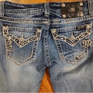 Gorgeous Miss Me Straight Embellished Jeans With 33” Inseam